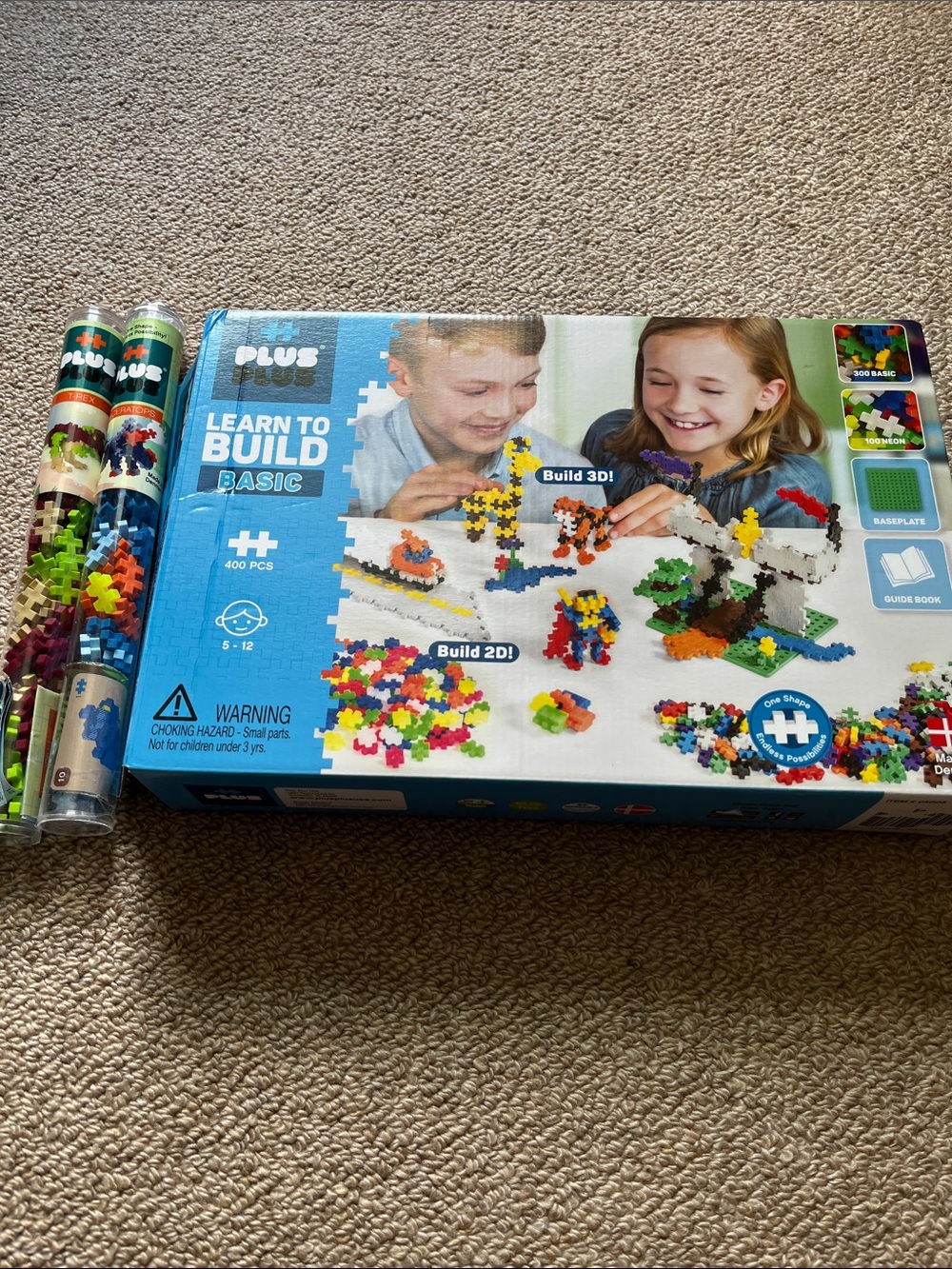 Learn to Build Basic Kids Toy - Multi-Color Plus Plus Blocks 🦕 🦖